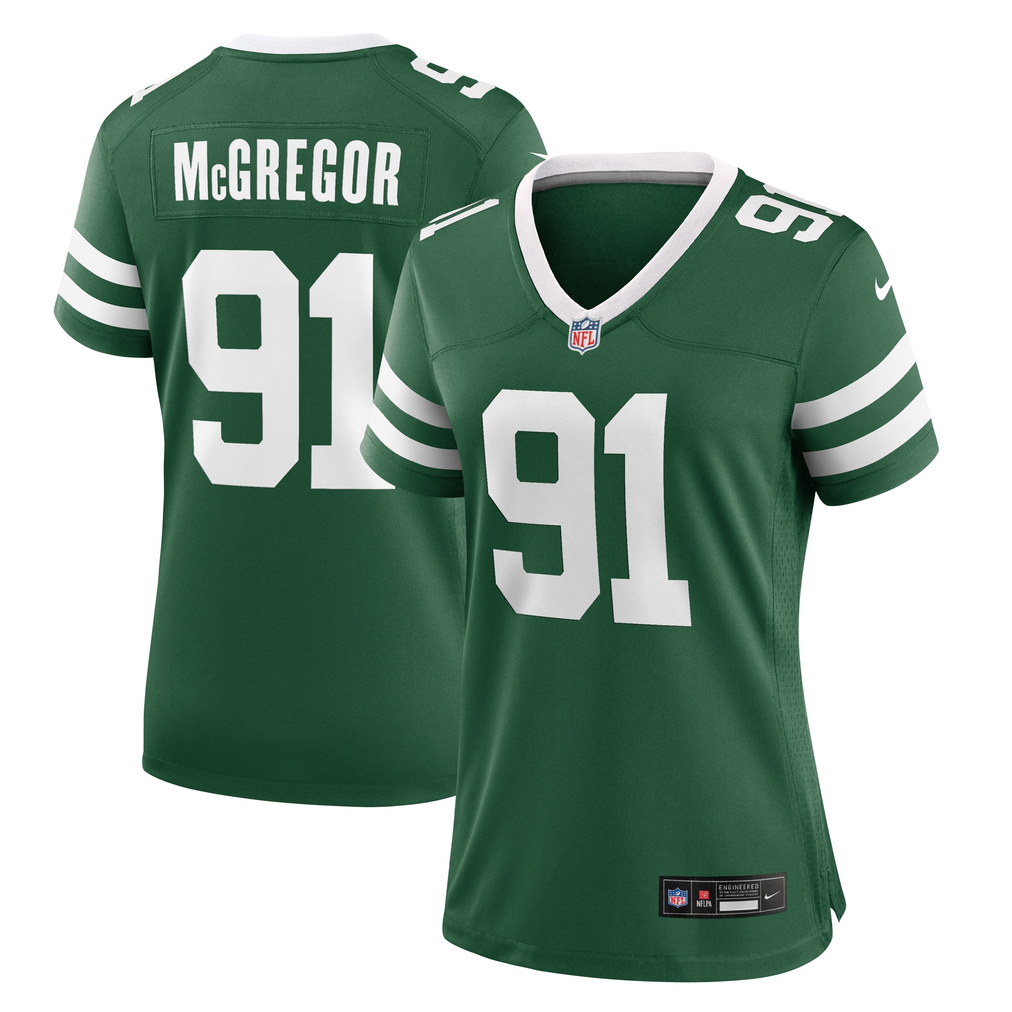 Women's New York Jets Braiden McGregor Legacy Green Team Game Jersey JS6630 nicesnker