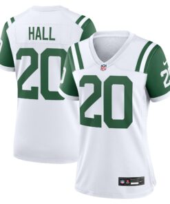 Women's New York Jets Breece Hall White Classic Alternate Game Jersey JS4466 nicesnker