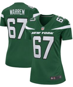 Women's New York Jets Carter Warren Gotham Green Game Jersey JS6630 nicesnker