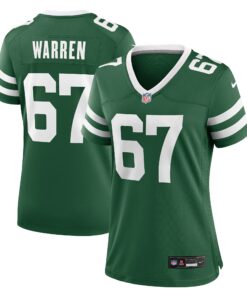 Women's New York Jets Carter Warren Legacy Green Team Game Jersey JS2591 nicesnker