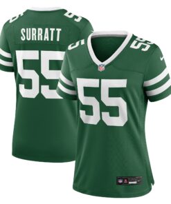 Women's New York Jets Chazz Surratt Legacy Green Team Game Jersey JS3176 nicesnker