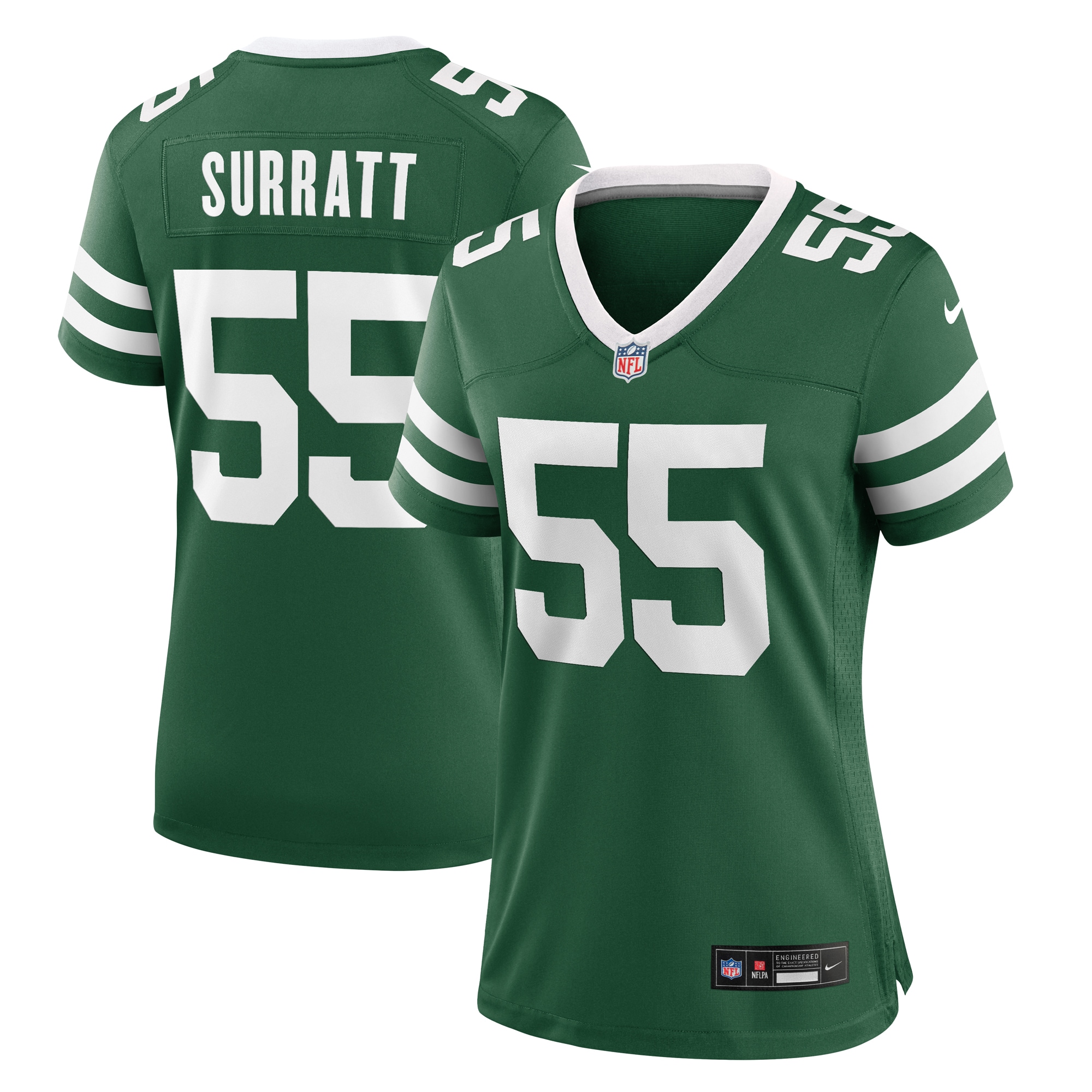 Women's New York Jets Chazz Surratt Legacy Green Team Game Jersey JS3176 nicesnker