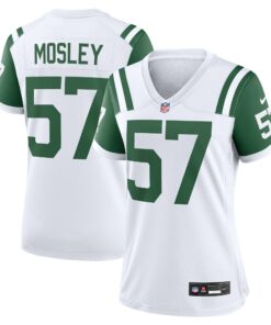 Women's New York Jets C.J. Mosley White Classic Alternate Game Jersey JS8386 nicesnker