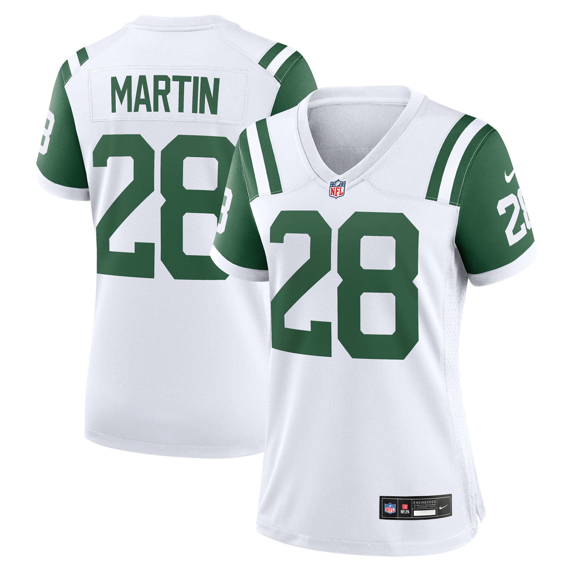 Women's New York Jets Curtis Martin White Classic Alternate Retired Player Game Jersey JS2670 nicesnker
