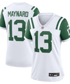 Women's New York Jets Don Maynard White Classic Alternate Retired Player Game Jersey JS7152 nicesnker