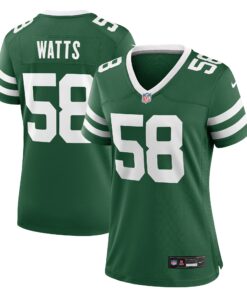 Women's New York Jets Eric Watts Legacy Green Team Game Jersey JS7341 nicesnker