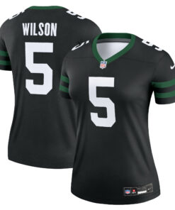 Women's New York Jets Garrett Wilson Legacy Black Alternate Legend Player Performance Top JS2274 nicesnker