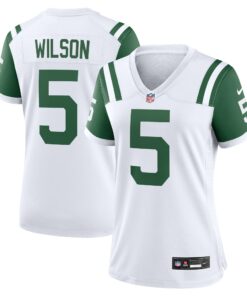 Women's New York Jets Garrett Wilson White Classic Alternate Game Jersey JS6194 nicesnker