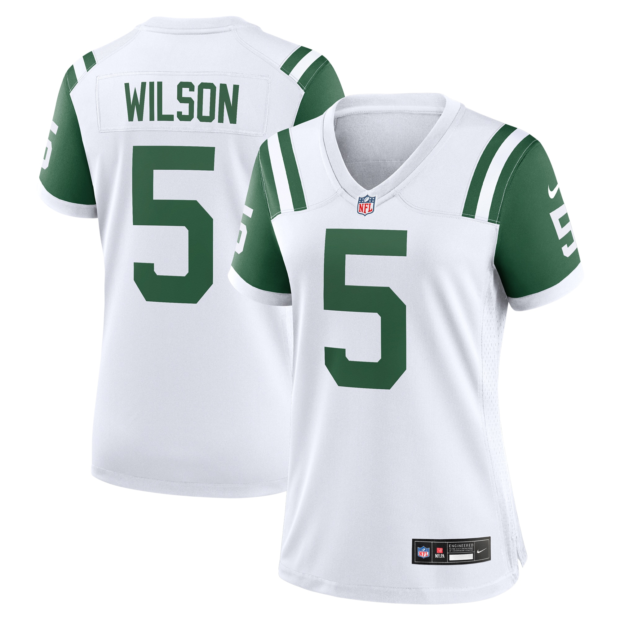Women's New York Jets Garrett Wilson White Classic Alternate Game Jersey JS6194 nicesnker
