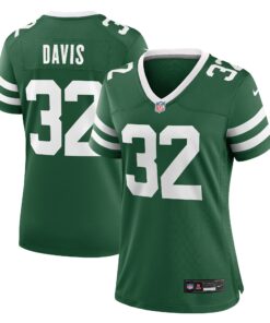 Women's New York Jets Isaiah Davis Legacy Green Team Game Jersey JS6333 nicesnker