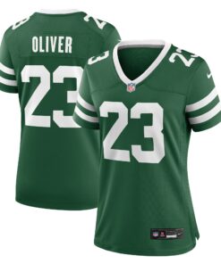 Women's New York Jets Isaiah Oliver Legacy Green Team Game Jersey JS8226 nicesnker