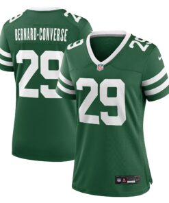 Women's New York Jets Jarrick Bernard Converse Legacy Green Team Game Jersey JS7006 nicesnker
