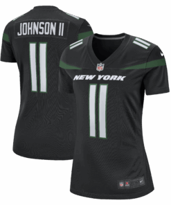Women's New York Jets Jermaine Johnson II Stealth Black Alternate Game Jersey JS2670 nicesnker