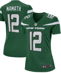 Women's New York Jets Joe Namath Gotham Green Game Retired Player Jersey JS7933 nicesnker