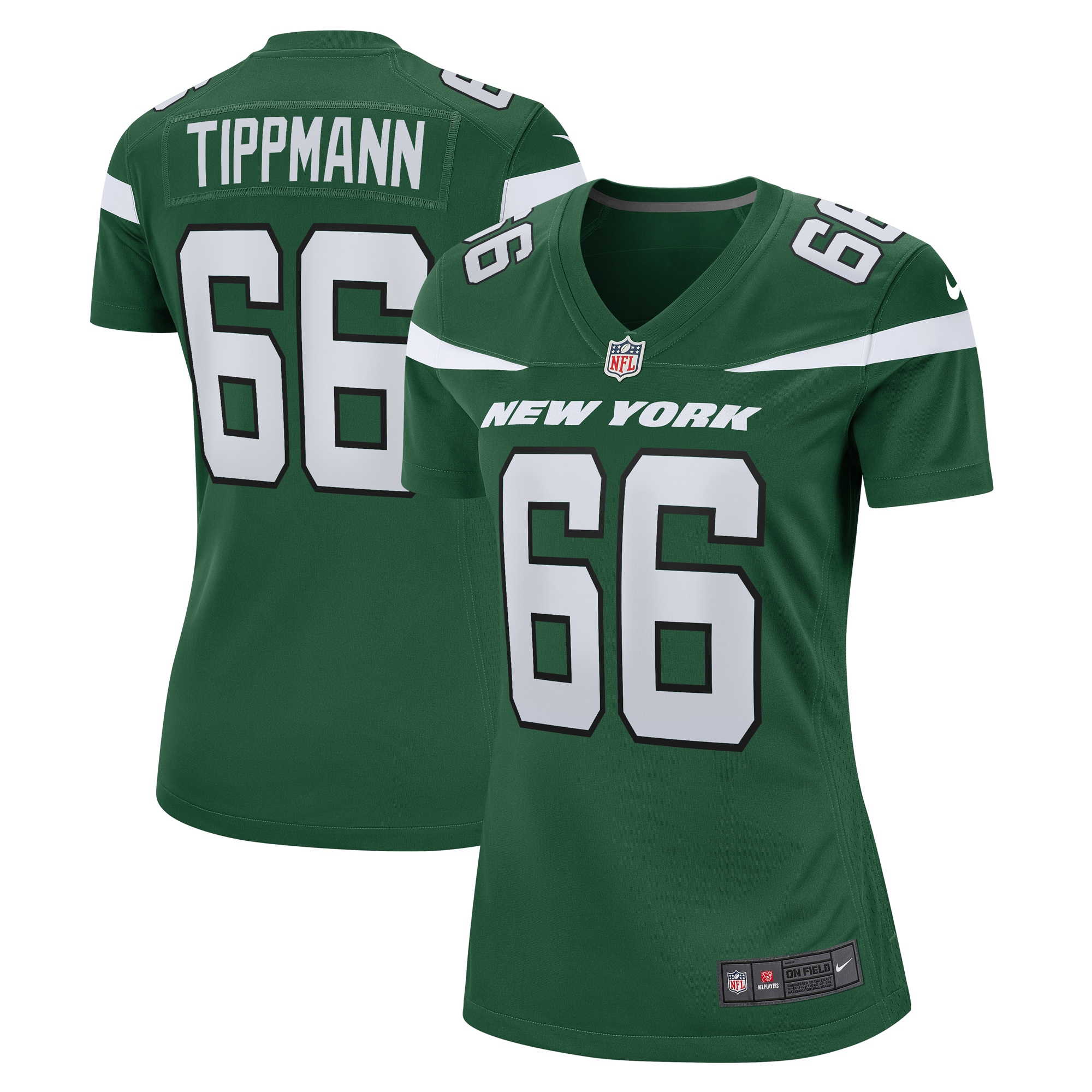 Women's New York Jets Joe Tippmann Gotham Green Game Jersey JS9325 nicesnker