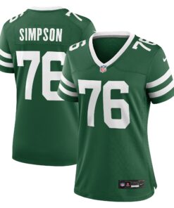 Women's New York Jets John Simpson Legacy Green Game Jersey JS4181 nicesnker