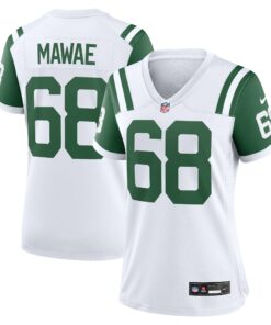 Women's New York Jets Kevin Mawae White Classic Alternate Retired Player Game Jersey JS4260 nicesnker