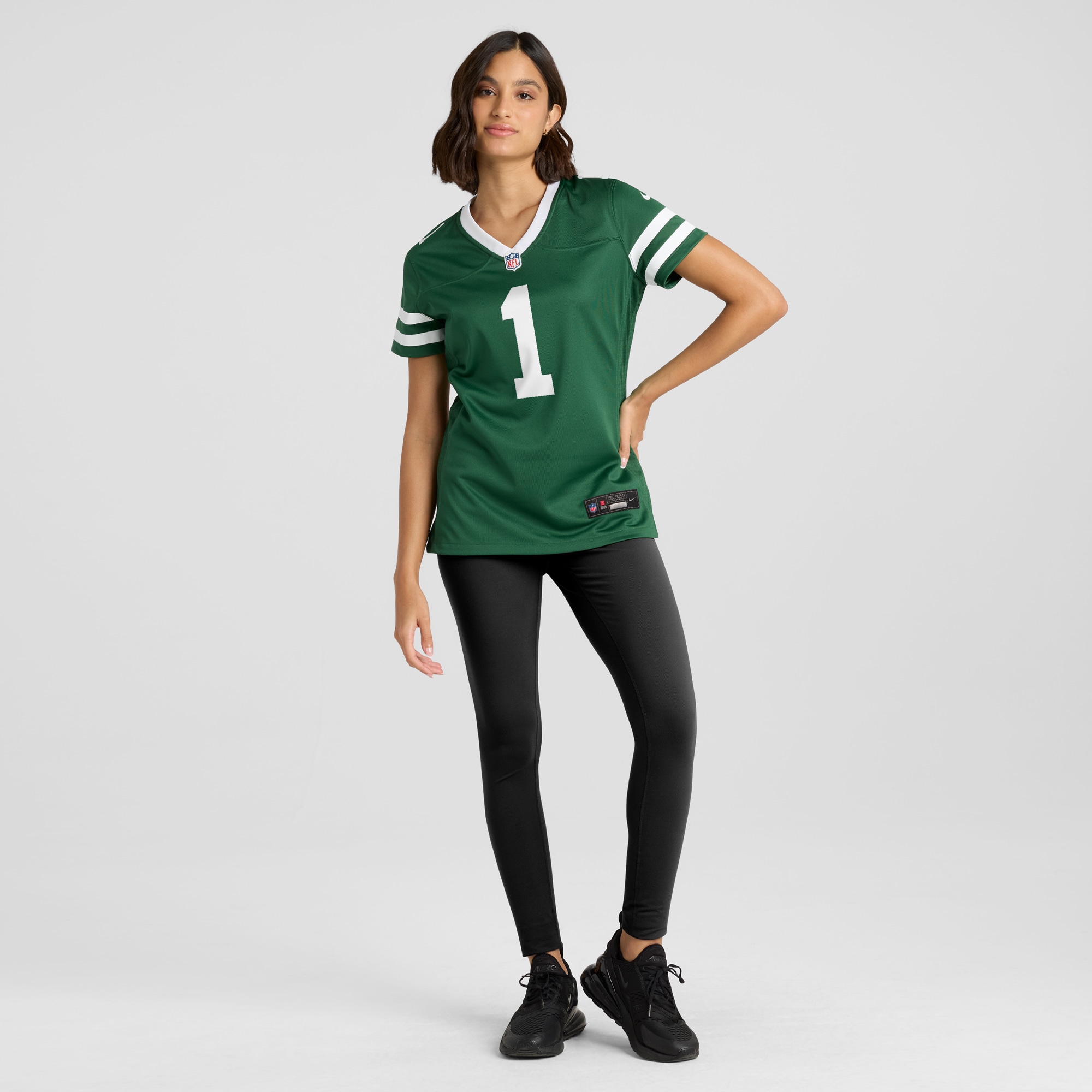 Women's New York Jets Legacy Green #1 Mom Game Jersey JS9130 nicesnker - Image 4