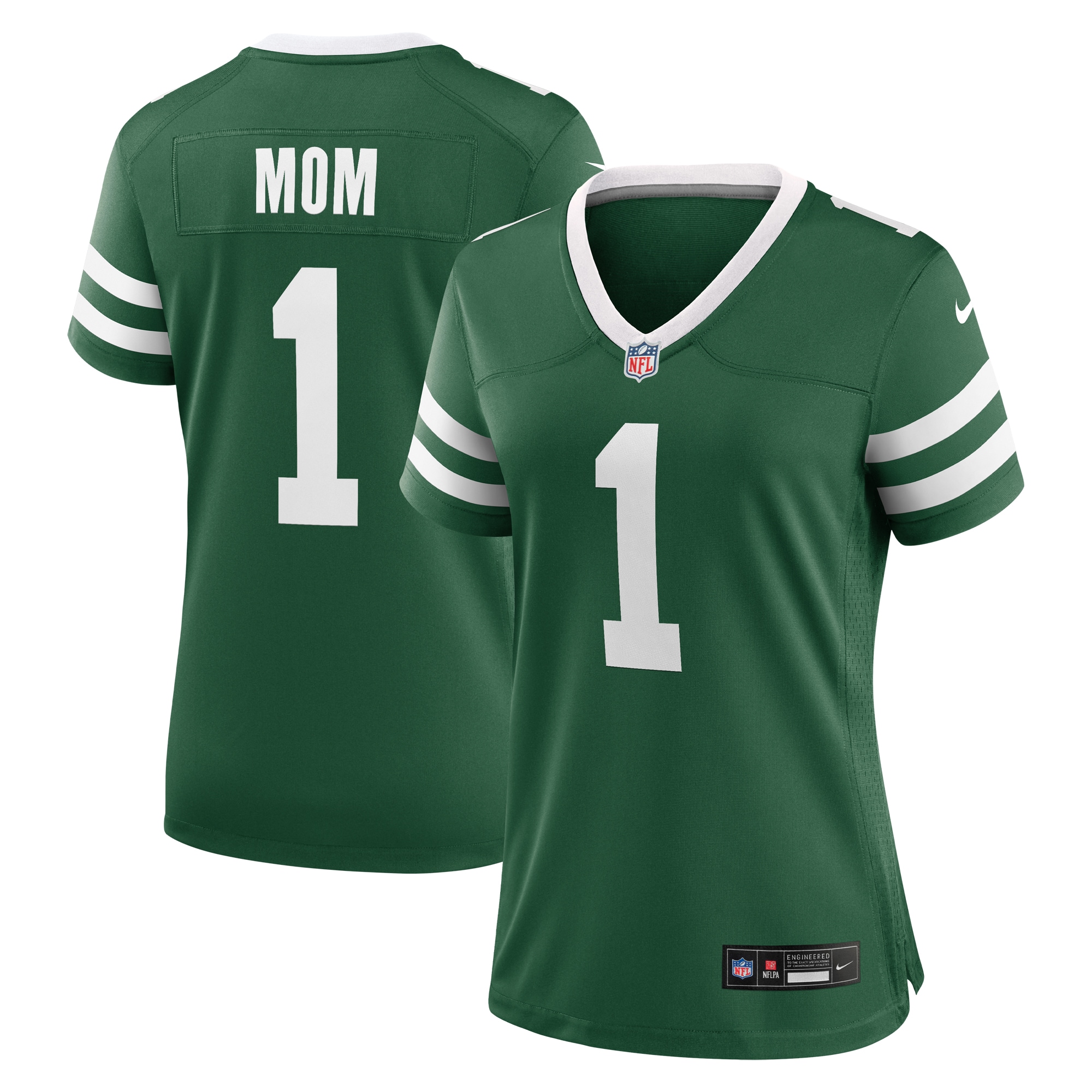 Women's New York Jets Legacy Green #1 Mom Game Jersey JS9130 nicesnker