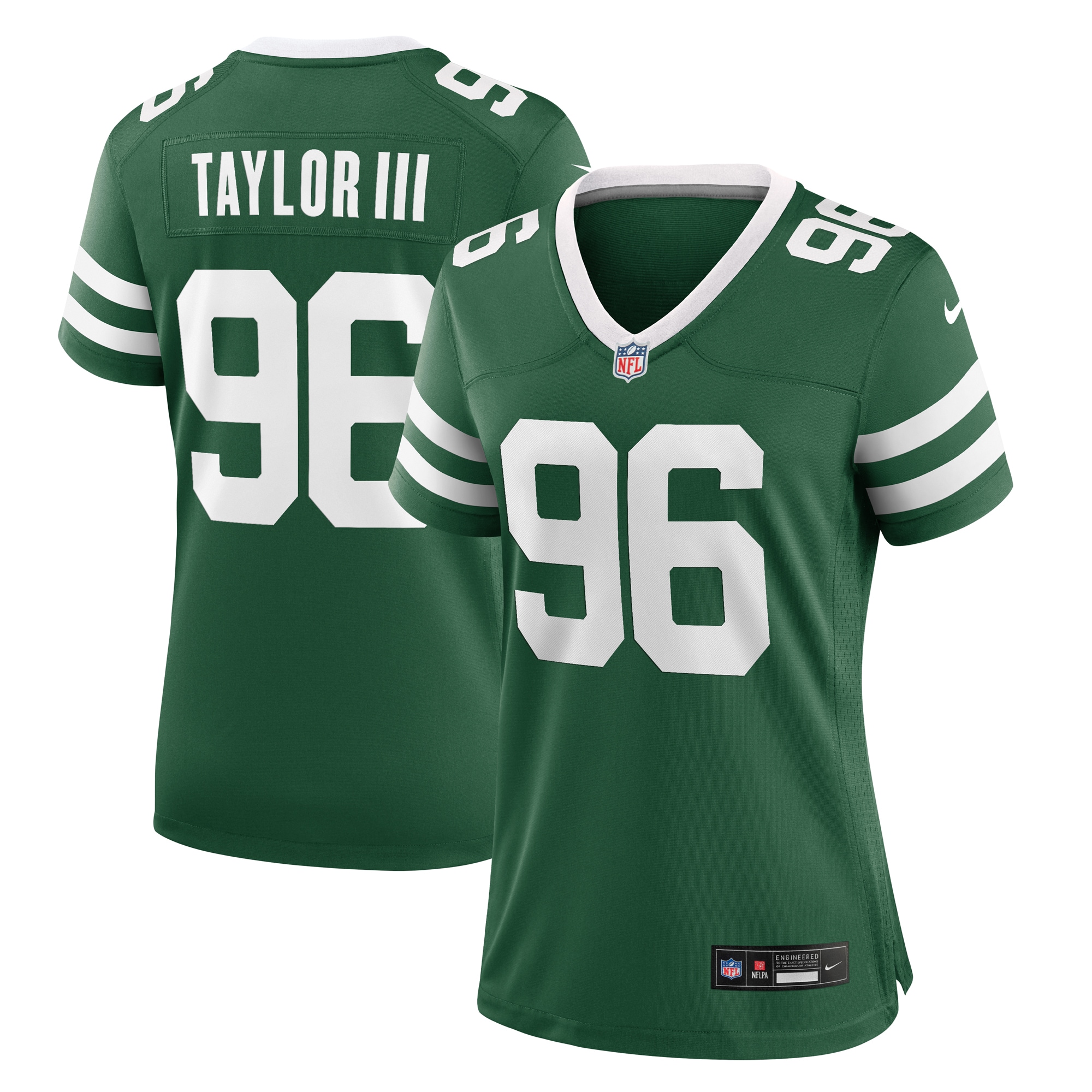 Women's New York Jets Leonard Taylor III Legacy Green Team Game Jersey JS4016 nicesnker