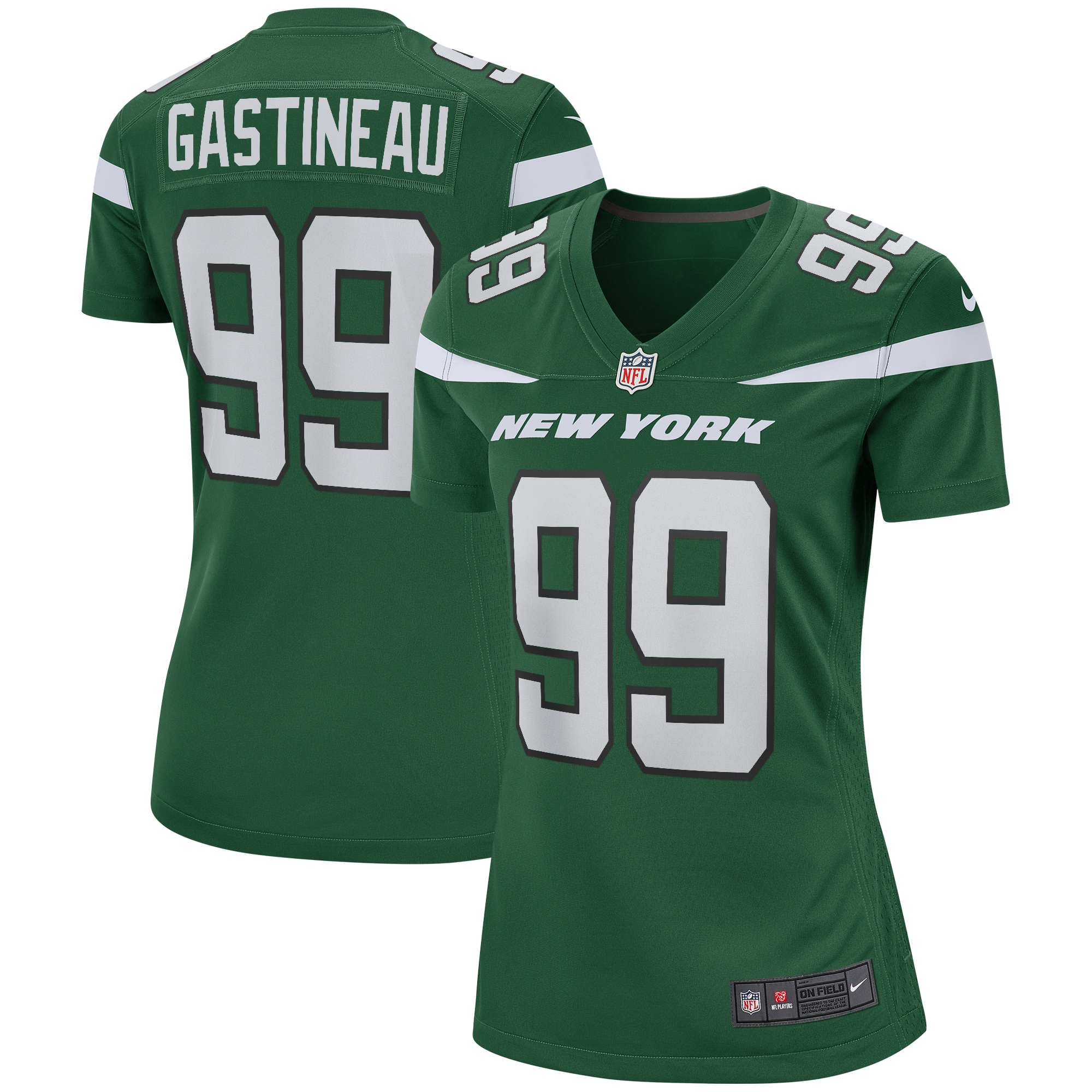Women's New York Jets Mark Gastineau Gotham Green Game Retired Player Jersey JS2116 nicesnker
