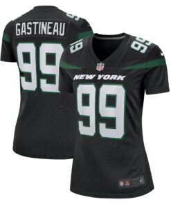 Women's New York Jets Mark Gastineau Stealth Black Game Jersey JS8572 nicesnker
