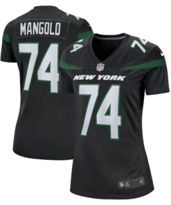 Women's New York Jets Nick Mangold Black Retired Player Jersey JS2494 nicesnker