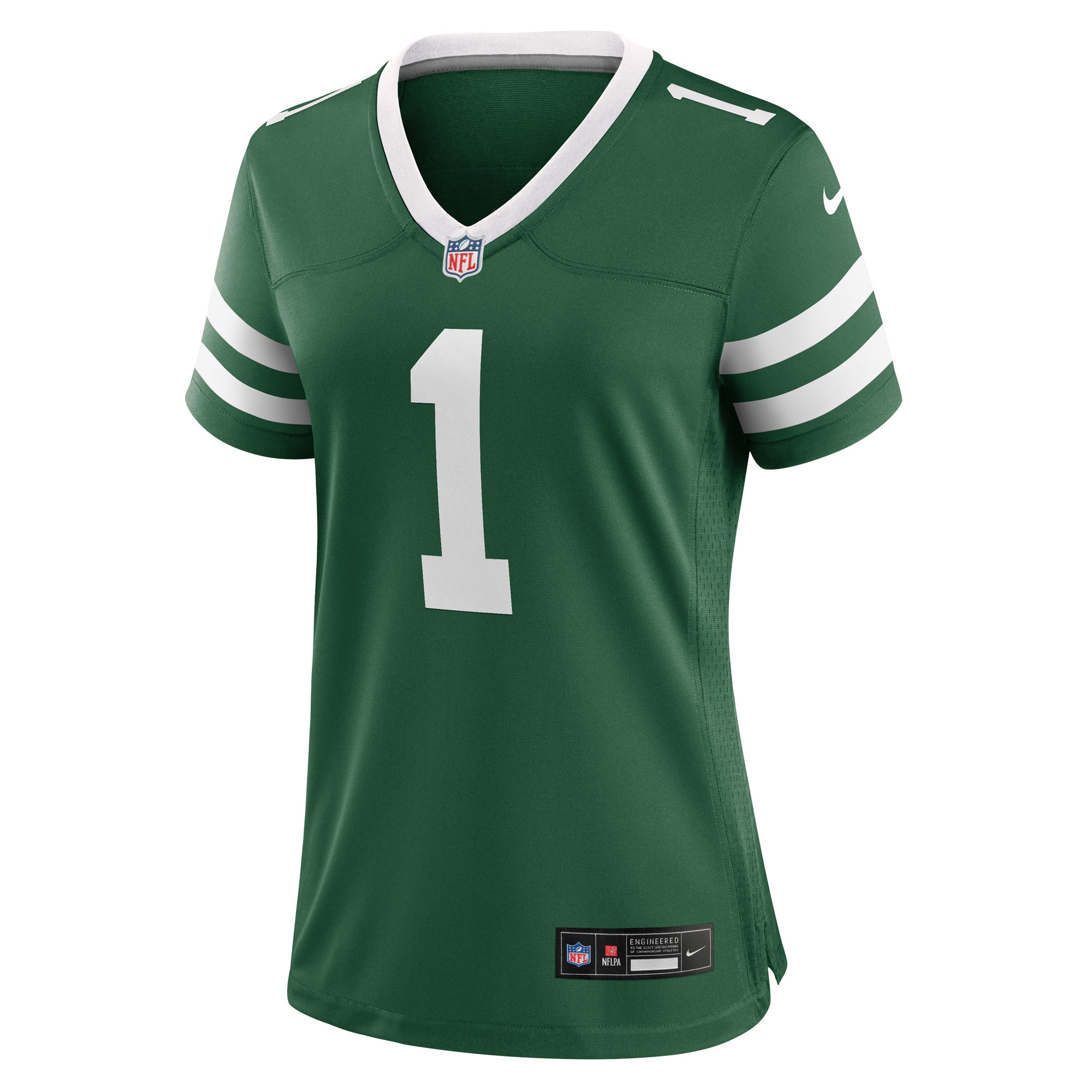 Women's New York Jets Number 1 Bride Legacy Green Game Jersey JS6235 nicesnker - Image 2