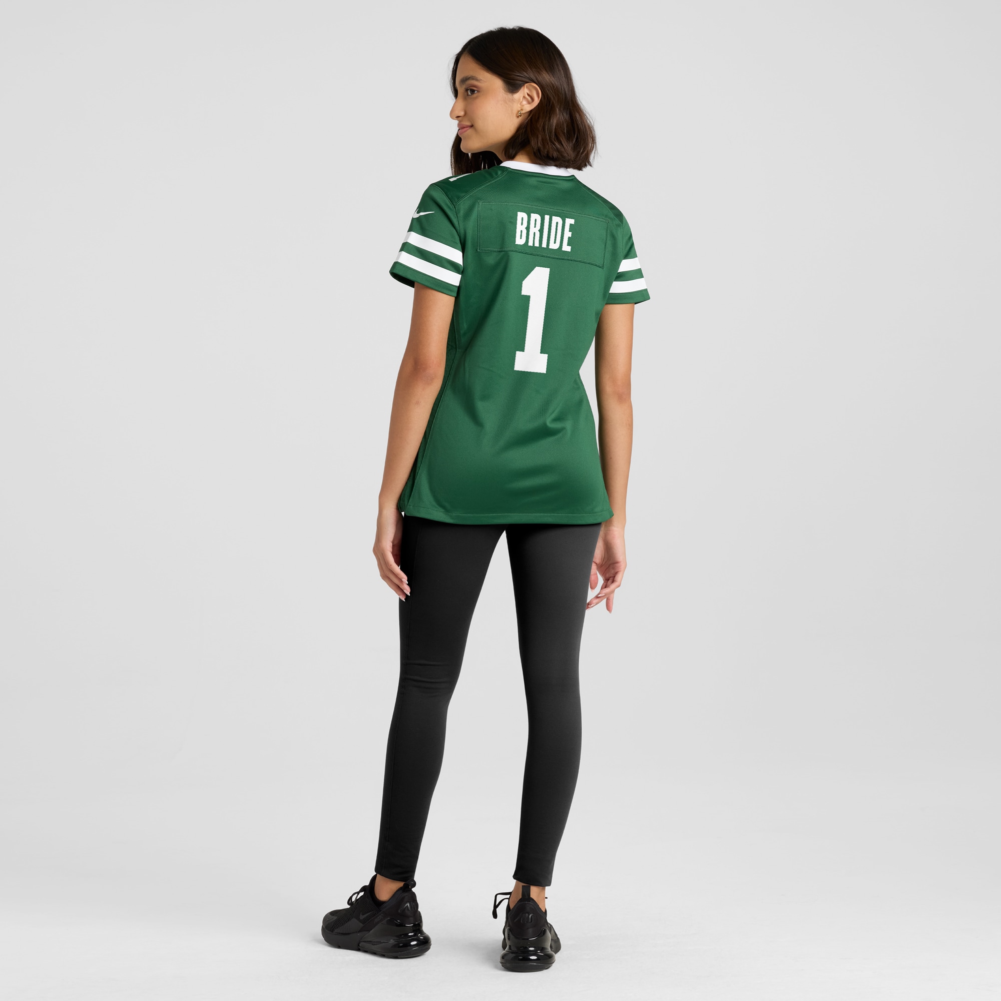 Women's New York Jets Number 1 Bride Legacy Green Game Jersey JS6235 nicesnker - Image 5