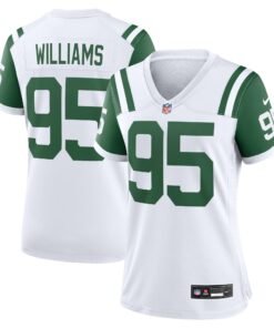 Women's New York Jets Quinnen Williams White Classic Alternate Game Jersey JS8853 nicesnker