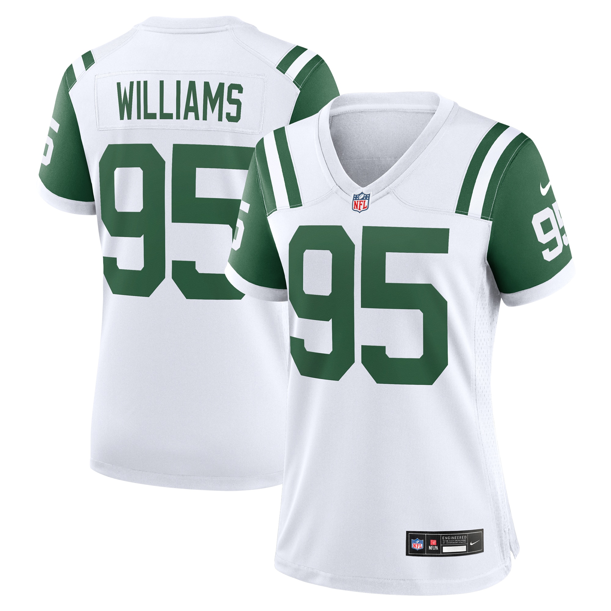 Women's New York Jets Quinnen Williams White Classic Alternate Game Jersey JS8853 nicesnker