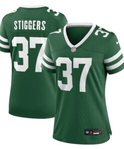 Women's New York Jets Qwan'tez Stiggers Legacy Green Team Game Jersey JS9075 nicesnker