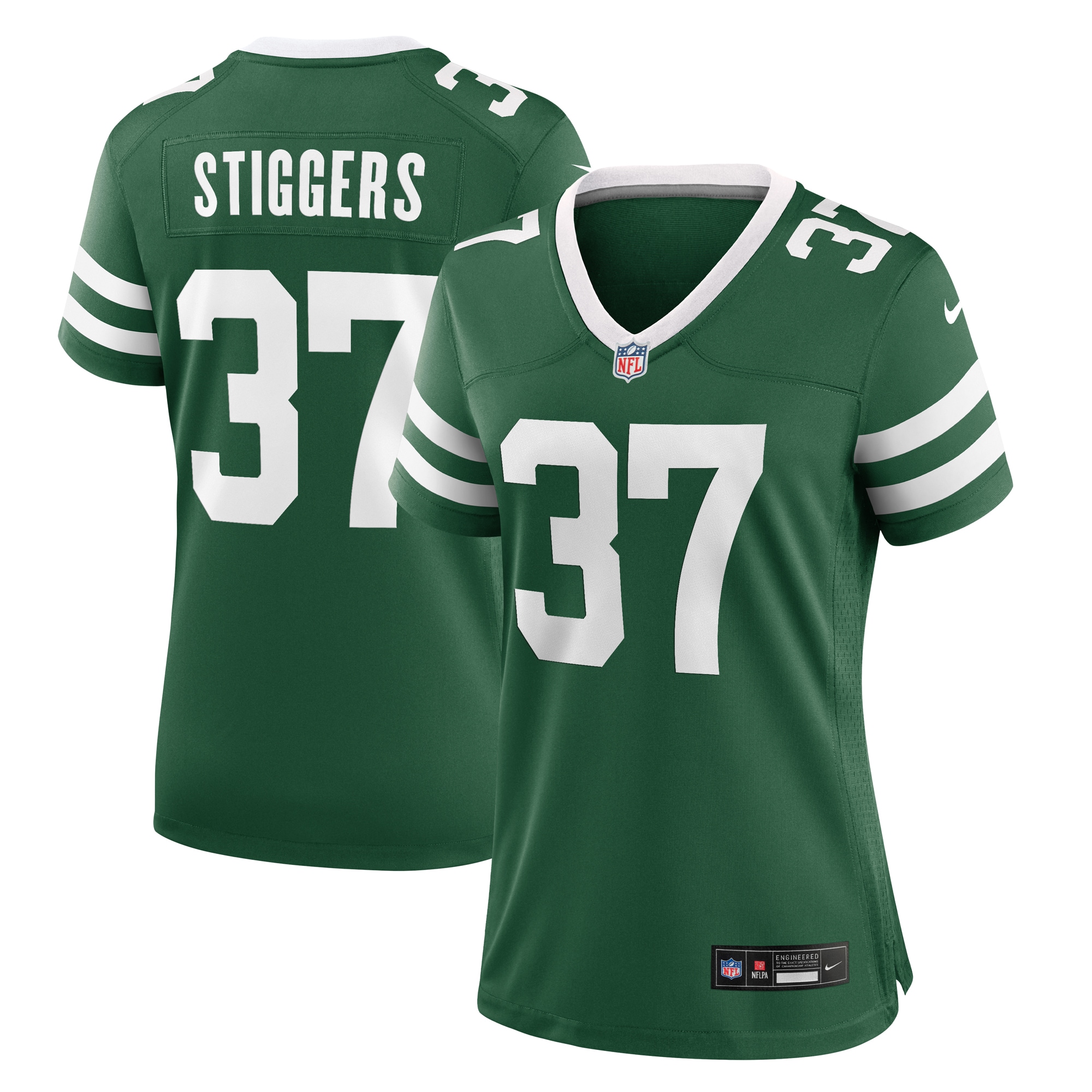 Women's New York Jets Qwan'tez Stiggers Legacy Green Team Game Jersey JS9075 nicesnker