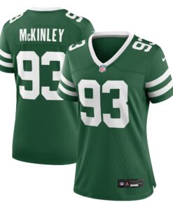 Women's New York Jets Takk McKinley Legacy Green Team Game Jersey JS6607 nicesnker