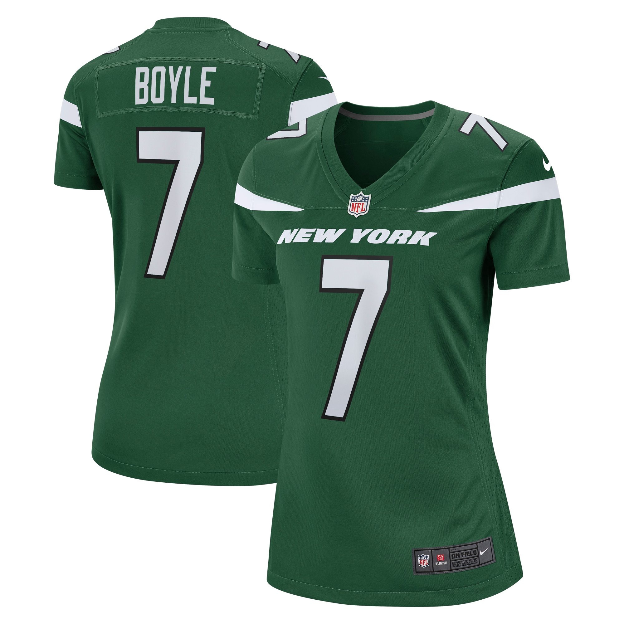 Women's New York Jets Tim Boyle Gotham Green Game Jersey JS2413 nicesnker