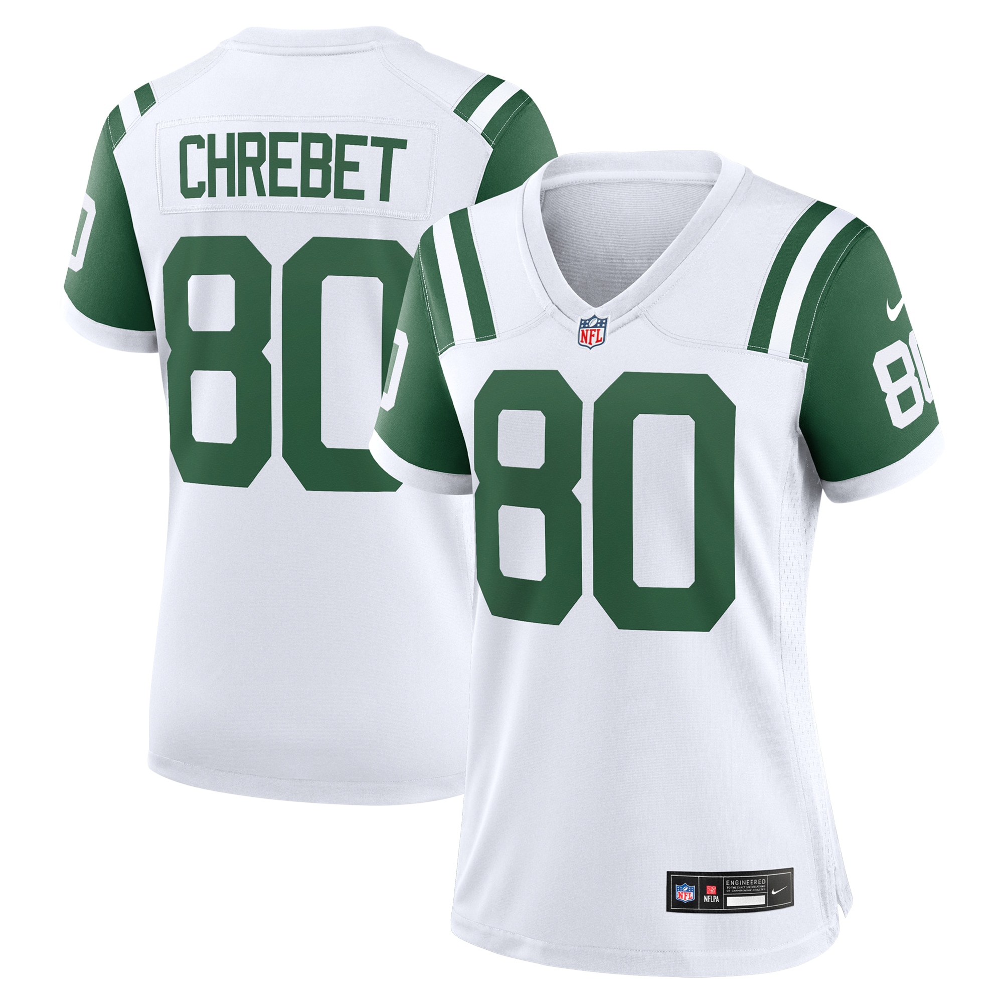 Women's New York Jets Wayne Chrebet White Classic Alternate Retired Player Game Jersey JS1537 nicesnker