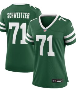 Women's New York Jets Wes Schweitzer Legacy Green Team Game Jersey JS6730 nicesnker