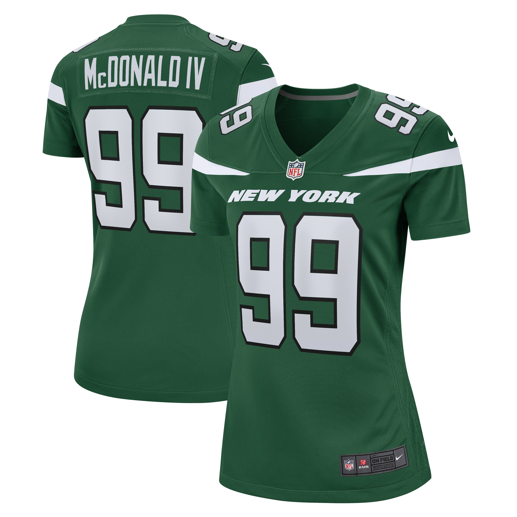 Women's New York Jets Will McDonald IV Gotham Green Game Jersey JS1687 nicesnker