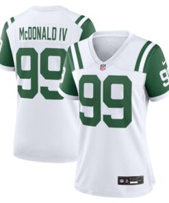 Women's New York Jets Will McDonald IV White Classic Alternate Player Game Jersey JS5208 nicesnker