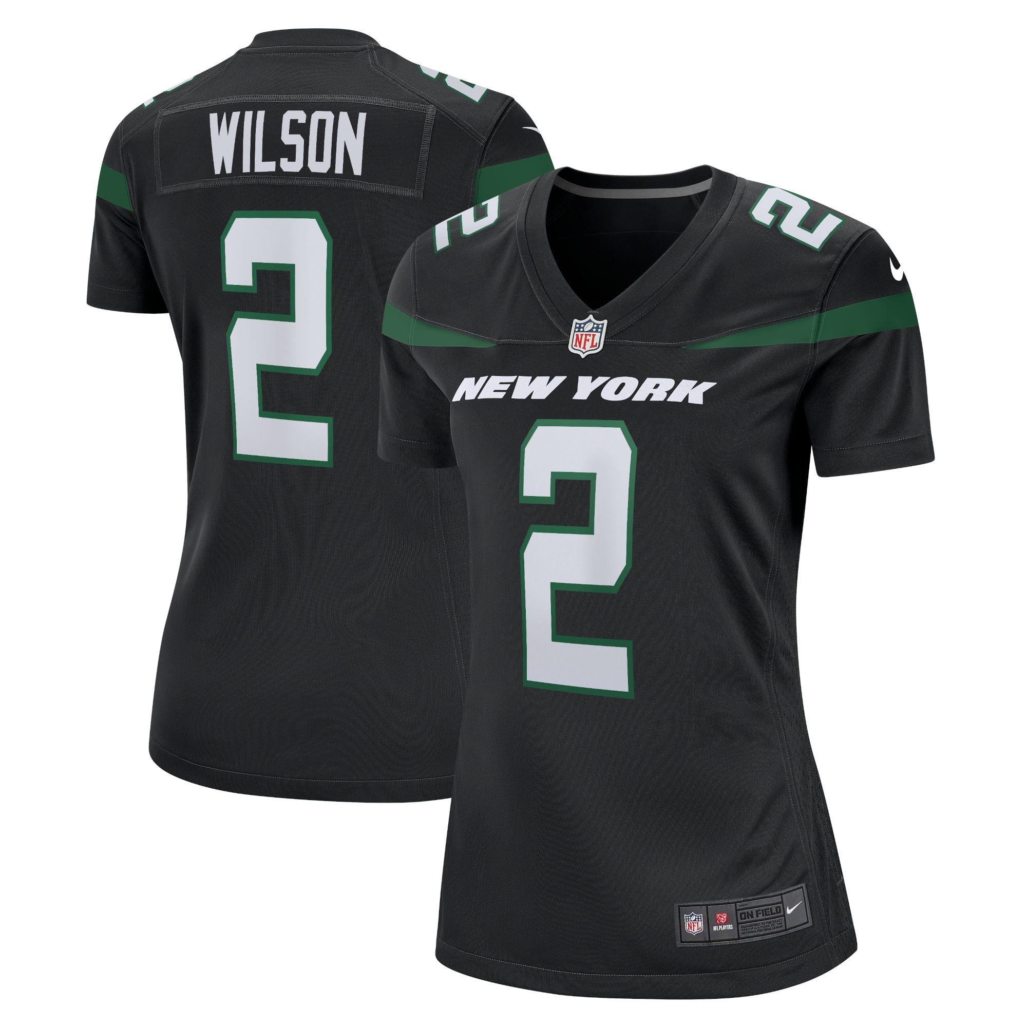 Women's New York Jets Zach Wilson Black Player Jersey JS7365 nicesnker