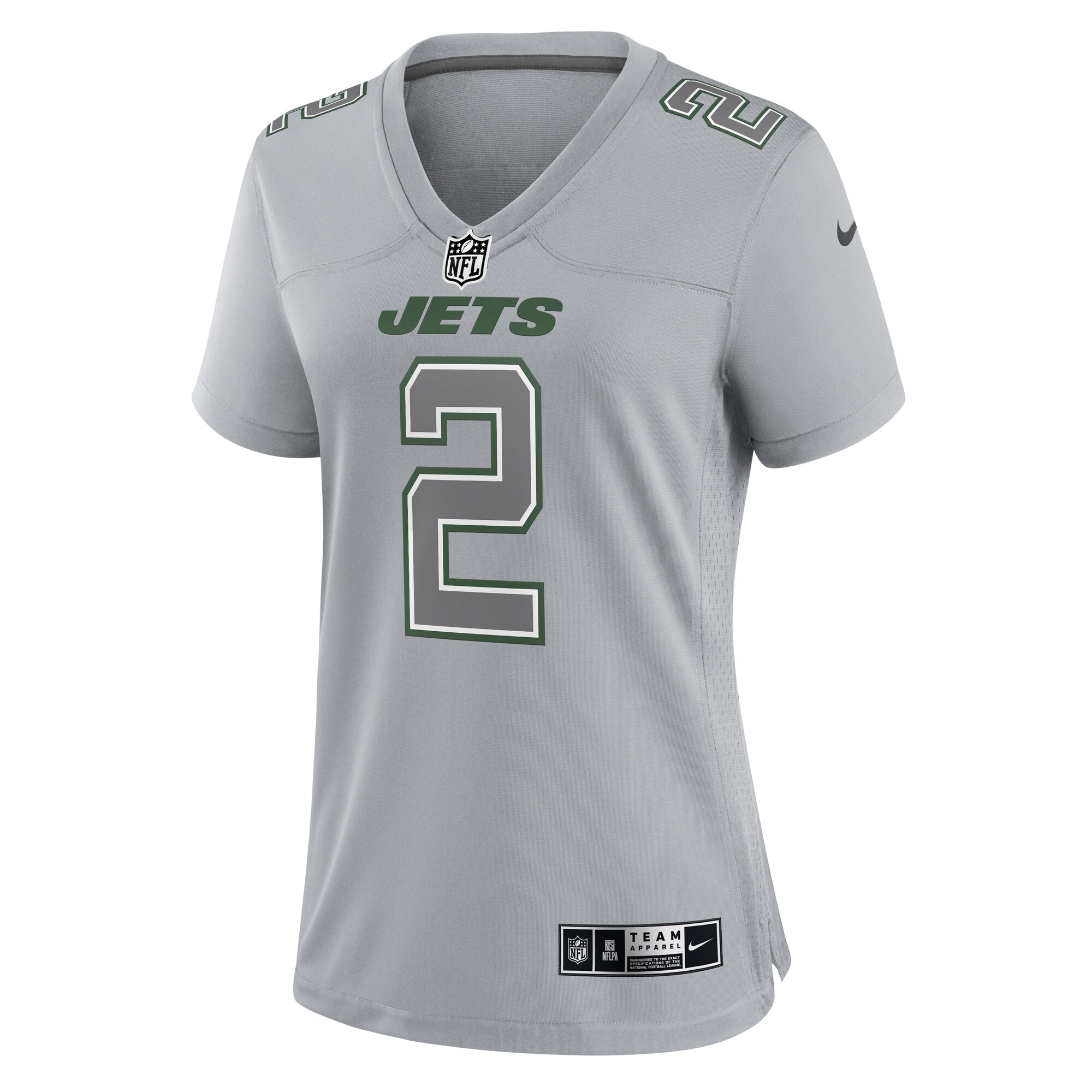 Women's New York Jets Zach Wilson Gray Atmosphere Fashion Game Jersey JS2909 nicesnker - Image 2