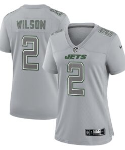 Women's New York Jets Zach Wilson Gray Atmosphere Fashion Game Jersey JS2909 nicesnker