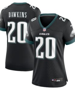 Women's Philadelphia Eagles Brian Dawkins Black Alternate Game Jersey JS7863 nicesnker