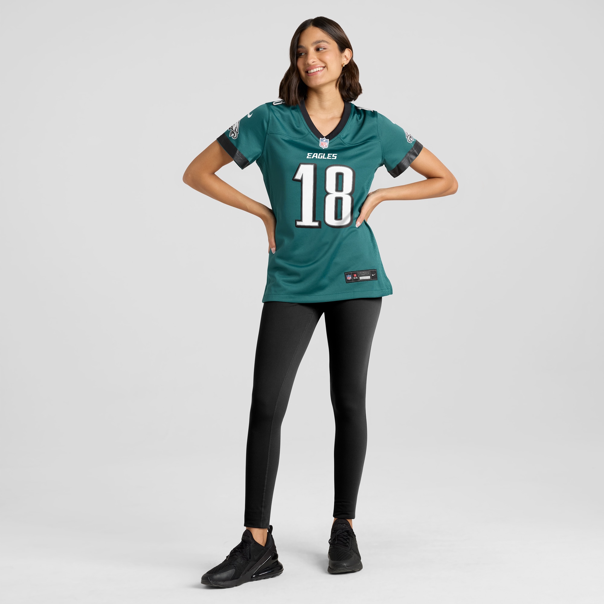 Women's Philadelphia Eagles Britain Covey Midnight Green Team Game Jersey JS7770 nicesnker - Image 4