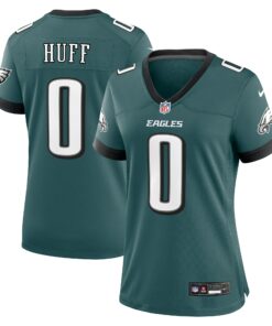 Women's Philadelphia Eagles Bryce Huff Midnight Green Game Player Jersey JS9078 nicesnker