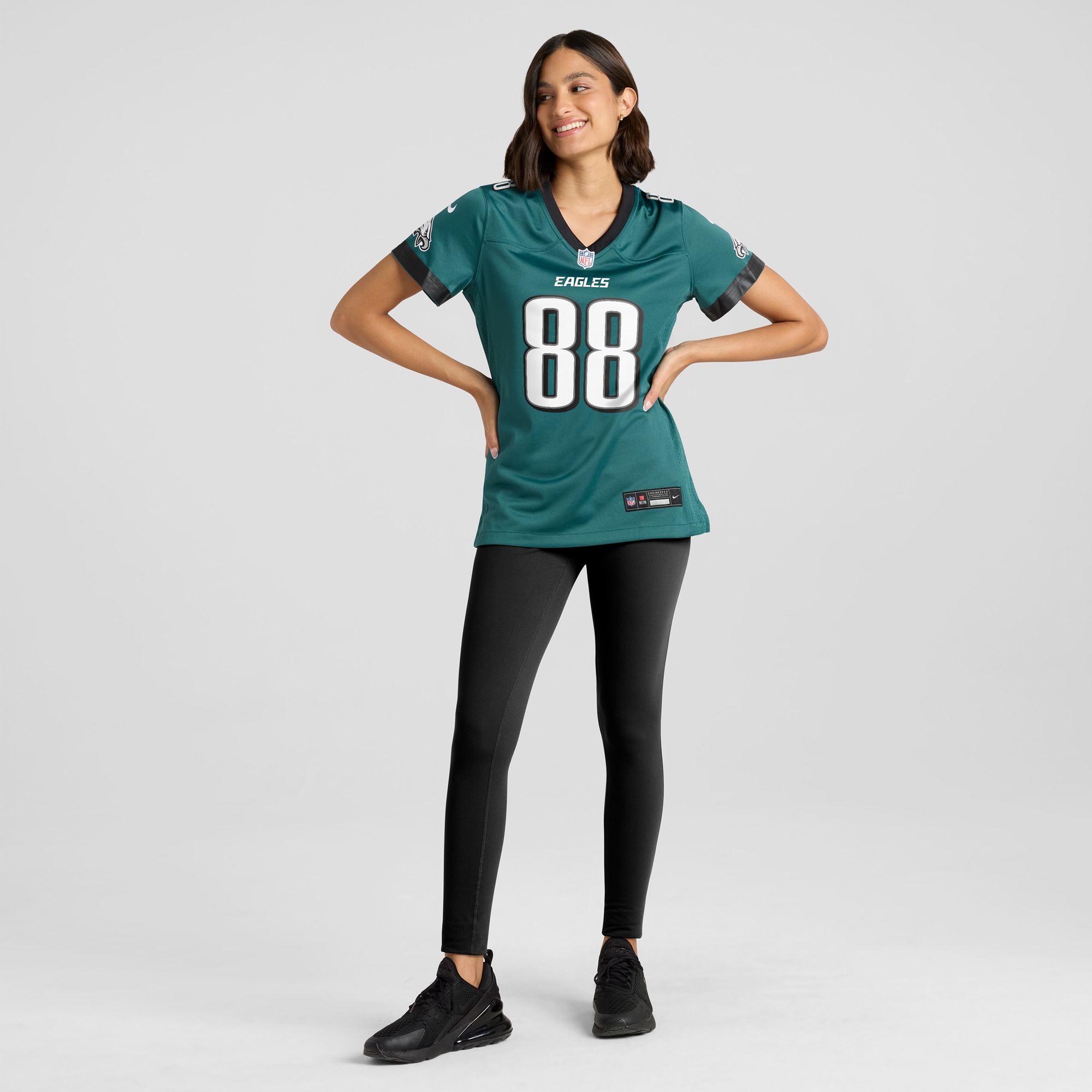 Women's Philadelphia Eagles Dallas Goedert Midnight Green Team Game Jersey JS8932 nicesnker - Image 4