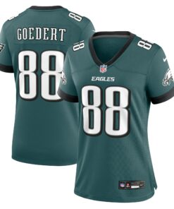 Women's Philadelphia Eagles Dallas Goedert Midnight Green Team Game Jersey JS8932 nicesnker