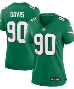 Women's Philadelphia Eagles Davis Kelly Green Alternate Game Jersey JS1235 nicesnker