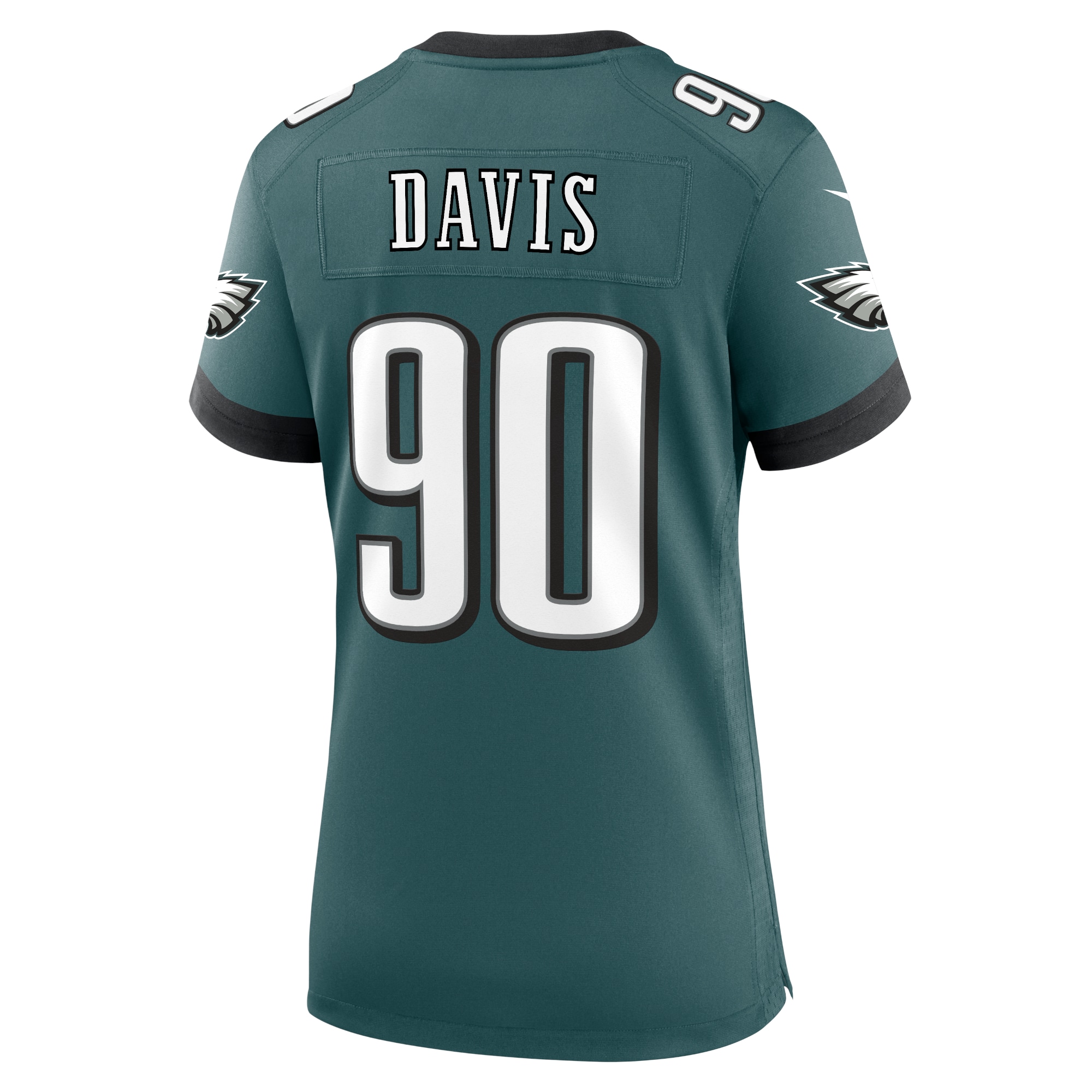 Women's Philadelphia Eagles Davis Midnight Green Team Game Jersey JS9076 nicesnker - Image 3
