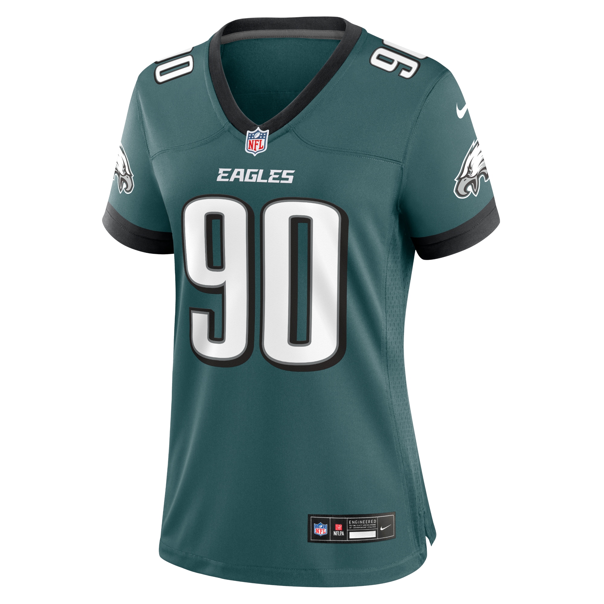 Women's Philadelphia Eagles Davis Midnight Green Team Game Jersey JS9076 nicesnker - Image 2